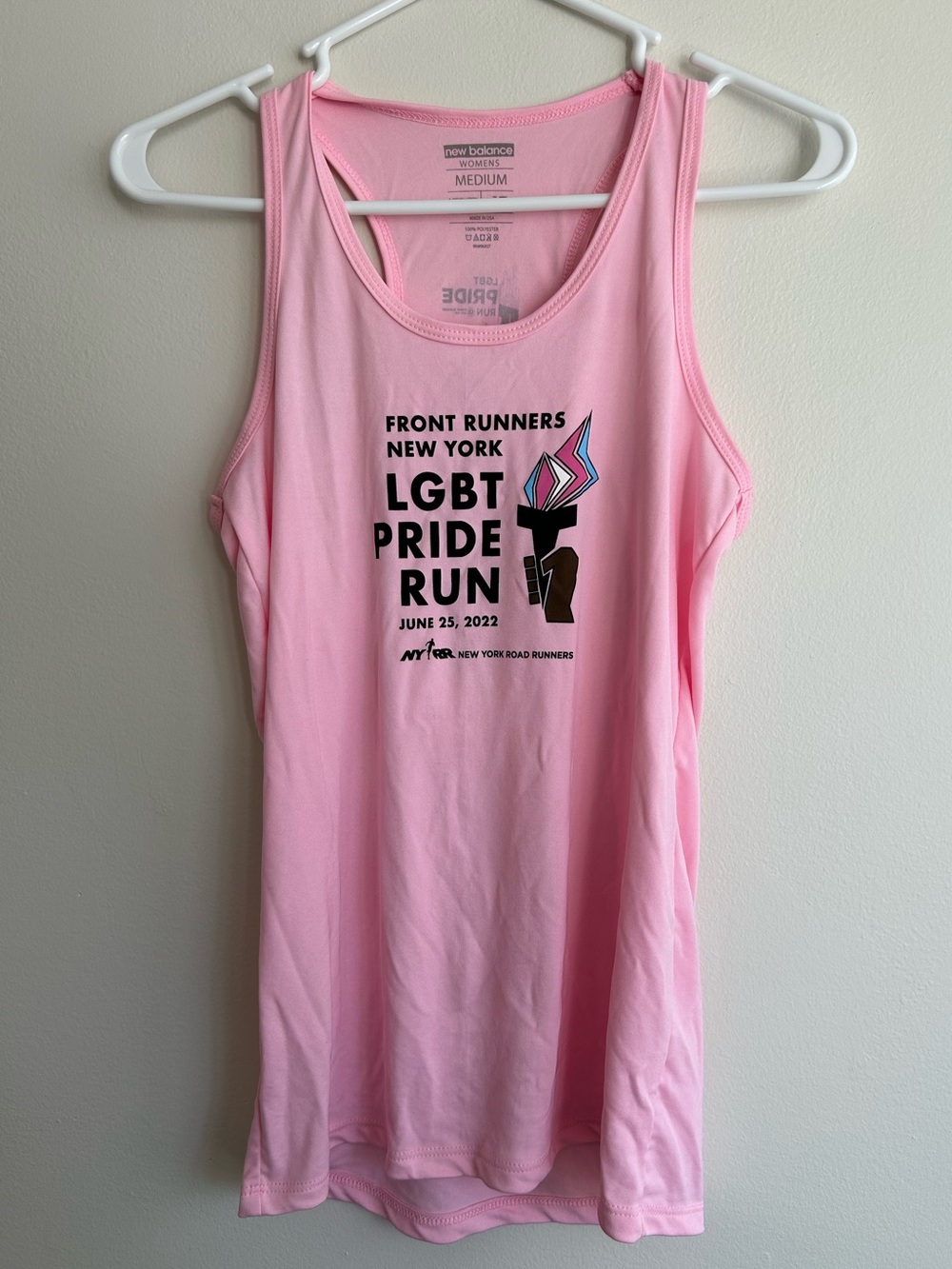 New Balance Pink NYRR LGBT Pride Run Tank Top